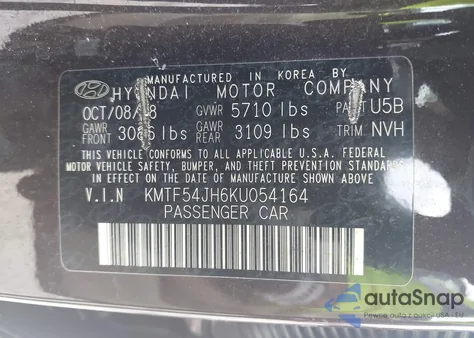 2019 Genesis G90 5.0 Ultimate из США, поврежденный, VIN KMTF54JH6KU054164